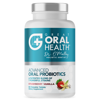 Dental Oral Probiotics with BLIS K12 & M18 – 7 Strains, 6 Billion CFU (Strawberry Vanilla Flavor)